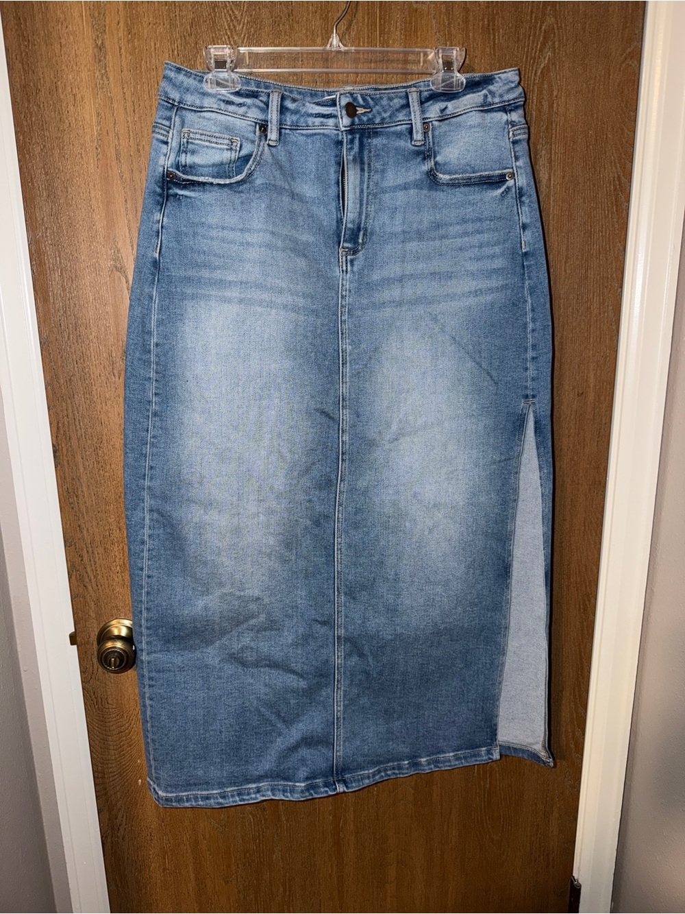 Arula Denim Midi Skirt XL – Classic Blue Wash NWT - Picture 2 of 4